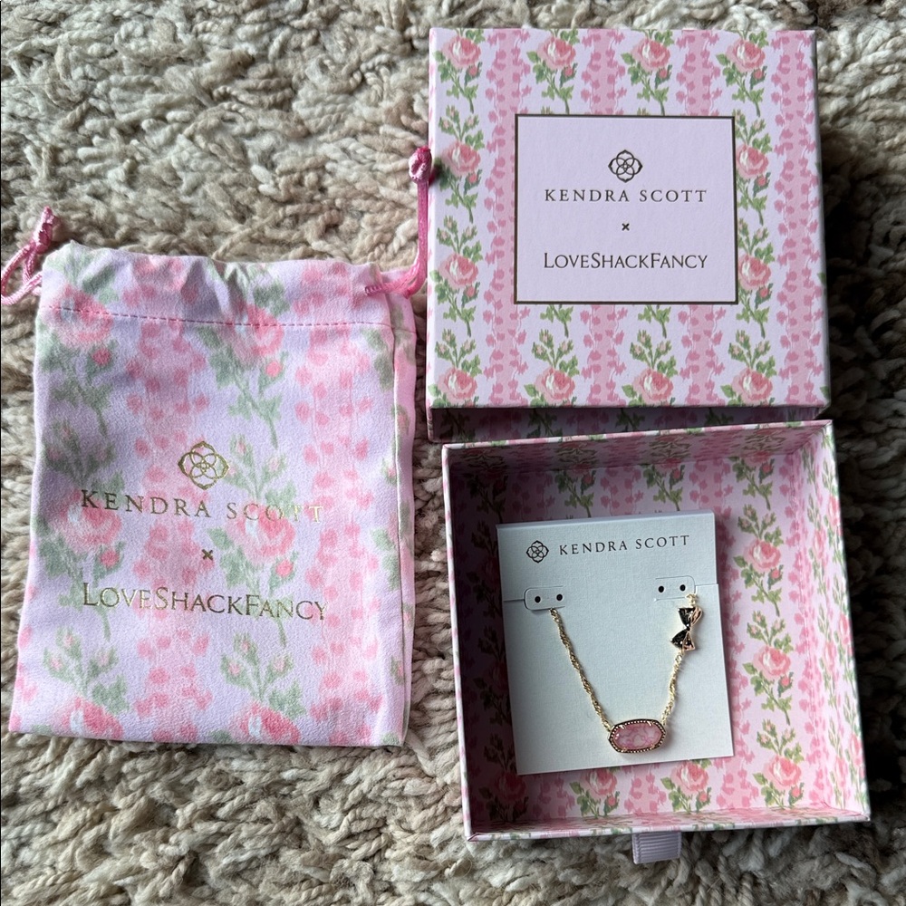 LoveShackFancy X Kendra Scott Bow Necklace